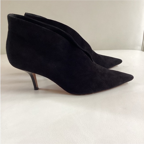Celine Black Suede Ankle Pointed-Toes Boots By Phoebe Philo 6.5 - Picture 1 of 10